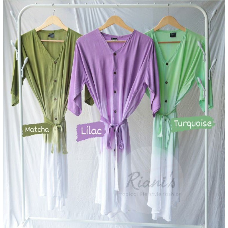 Dress Wanita Gradasi / bumil dan busui friendly