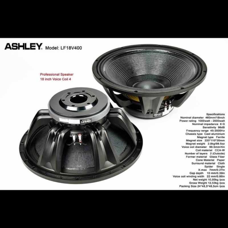 spiker ashley 18inch komponen spiker ASHLEY LF18V400