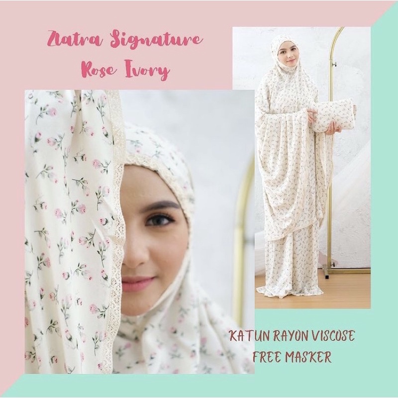 Mukena Travel Zlatra Signature Rose Ivory