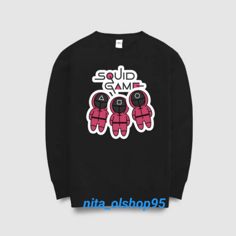 crewneck squaid game terbaru sweater anak pink baby ungu Lilac