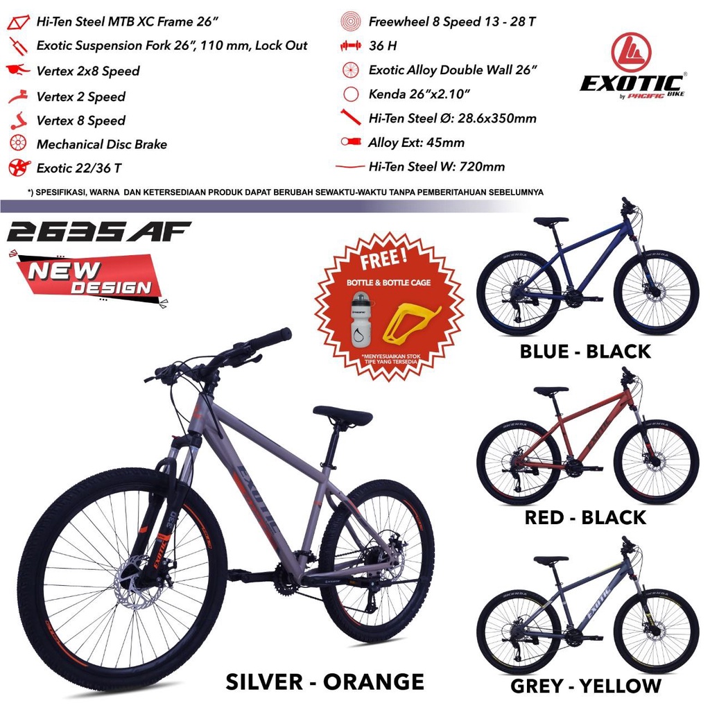 Mutiara Sepeda - Sepeda Gunung MTB 26 Inch Exotic ET-2635 AF