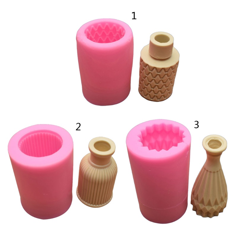 SIY  3D Flower Vase Silicone Mold Flower Urn Pot Chocolate Plaster  Candle Soap Resin Cement Concrete Resin Casting Mold Tool