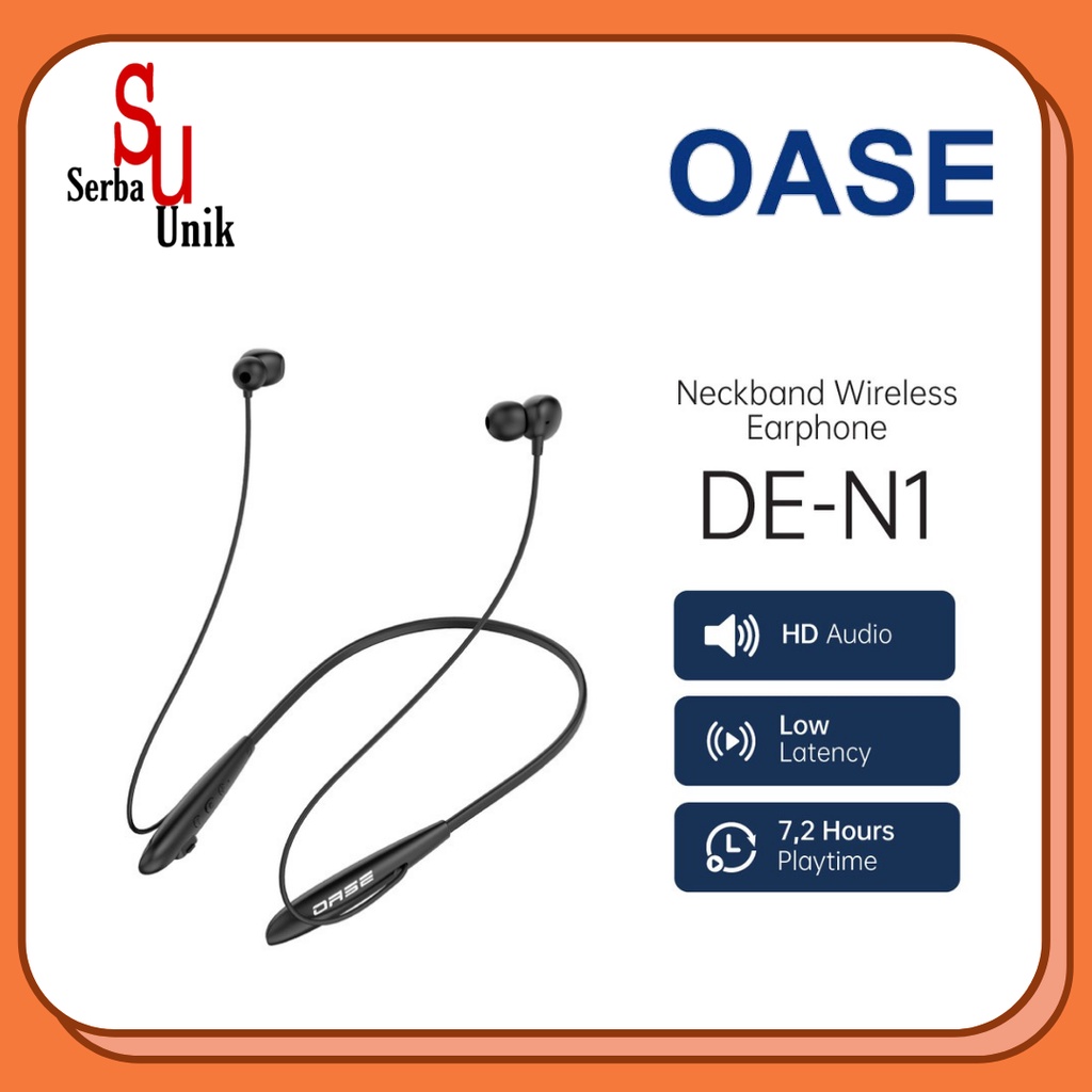 Oase DE-N1 Neckband Wireless Earphone Garansi Resmi