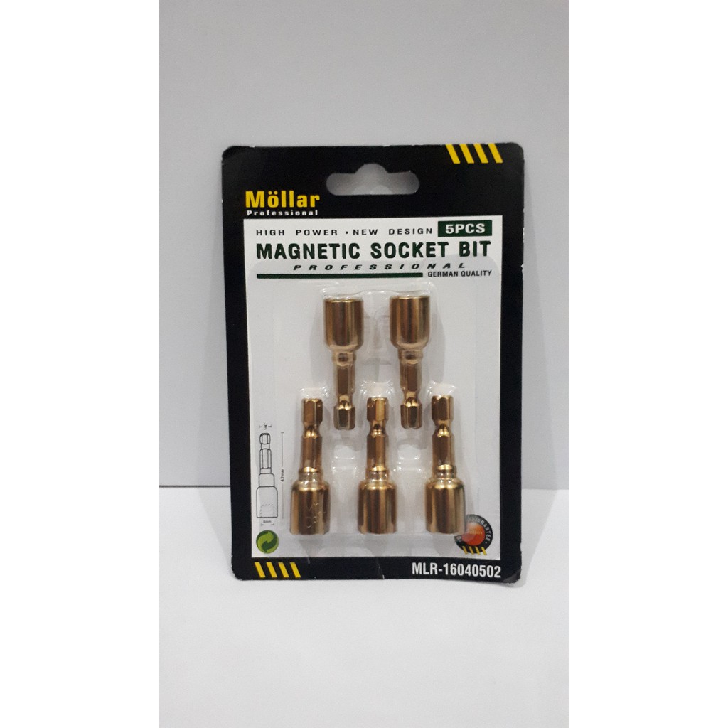 Mata Bor Roofing M8 X 42 mm Mollar Sok Bor / Magnetic Nut Setter