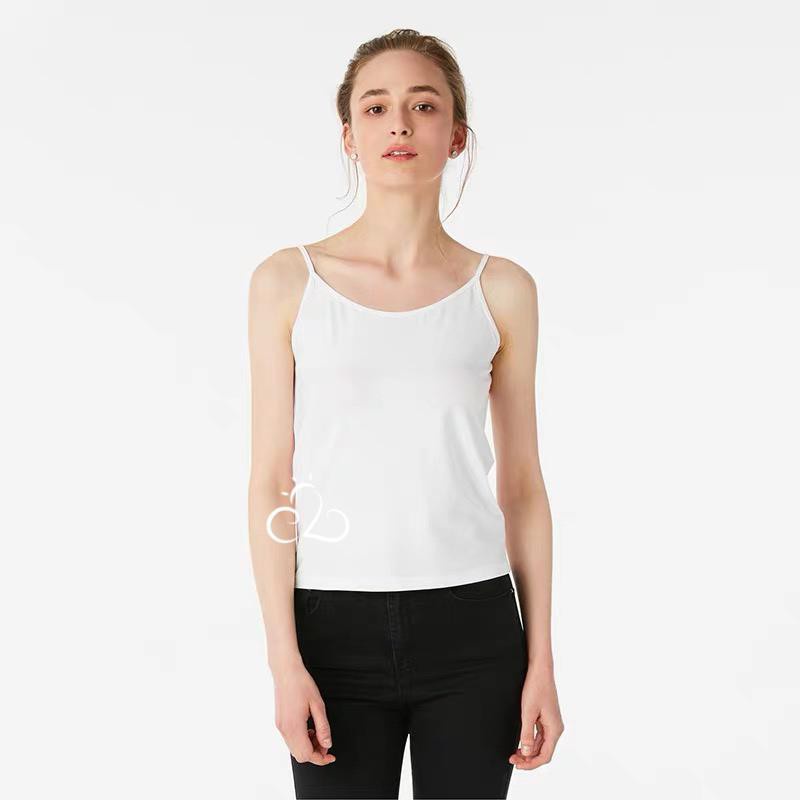 CLOUWNY - Basic Tanktop - Tanktop Wanita - Fashion Wanita-White