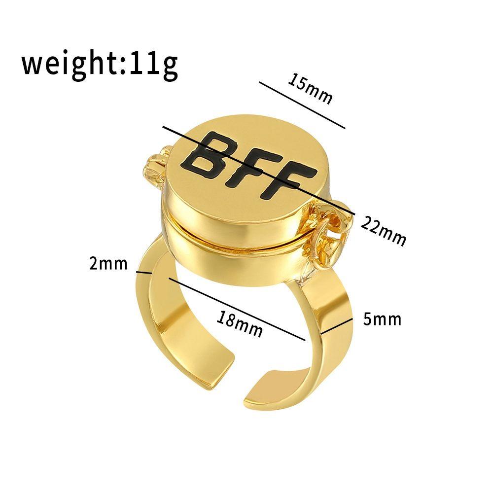 Mxbeauty BFF Cincin Lucu Kreatif Patrick Star Tembaga Spongebob Close Friend Sahabat Selamanya Rings