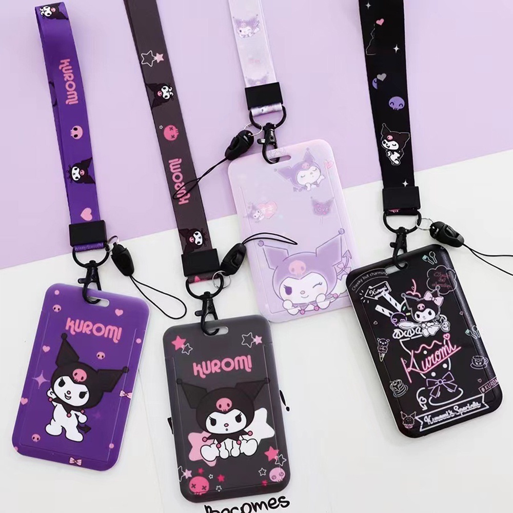 Holder Kartu ID / Bis Motif Kartun Kulomi Dengan Tali Lanyard