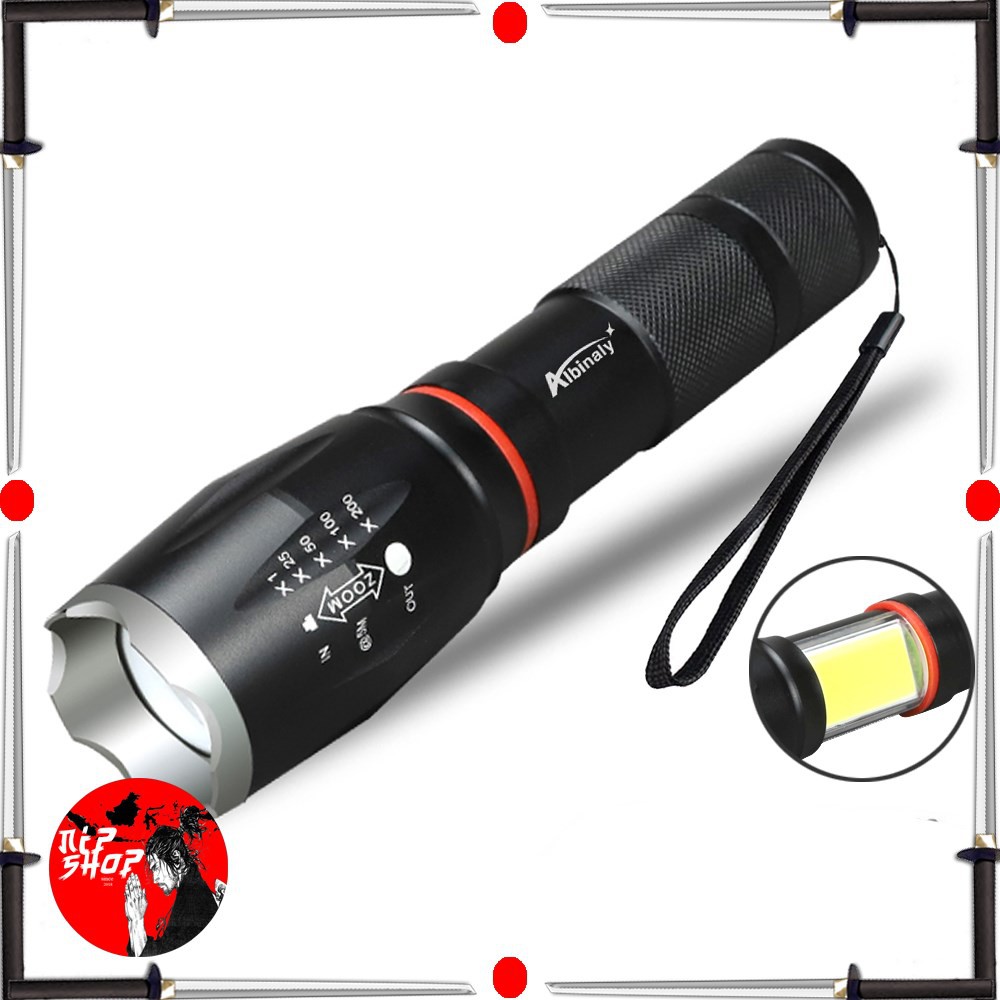 Paket Bundle Senter E17 COB XM-L T6 8000 Lumens with Charger dan Box