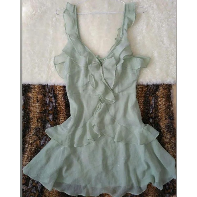 dress hijau mint