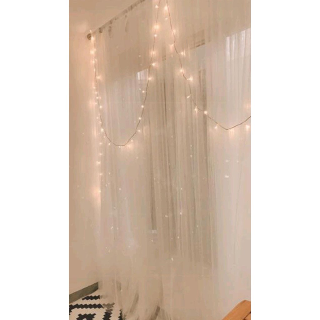 [IKEA} Tirai Gorden Jaring Putih Panjang | Dekorasi Ruangan Hiasan Kamar Spot Foto Cantik