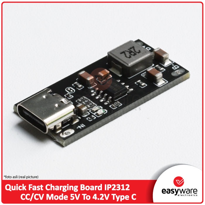 Quick Fast Charging Board IP2312 CC/CV Mode 5V To 4.2V Type C