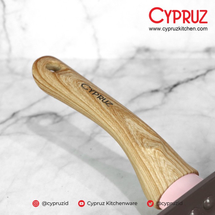 Cypruz Pink Wajan Teflon Anti Lengket 7Inch Eggpan Tamagoyaki