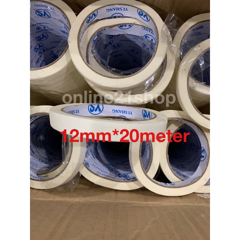

MASKING TAPE 12MM LAKBAN KERTAS 12MM × 20 METER YS