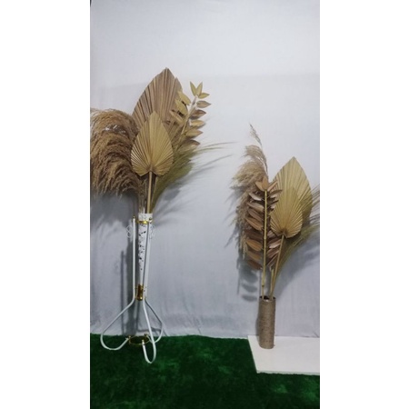 1 Paket Bunga Kering/Daun Palem Kering/Pampas Kering