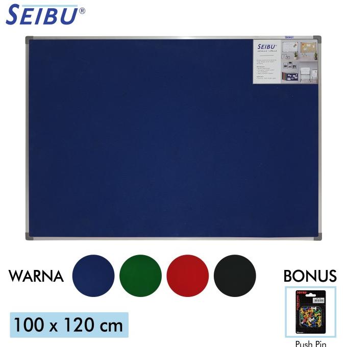 #####] Softboard Cork Board / Papan Mading Gantung Bludru Seibu 100 x 120 cm