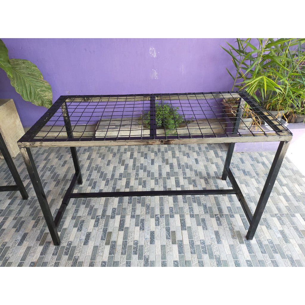 Meja Besi Lipat Setrika Uap Laundry dan Konveksi 120 x 60 cm