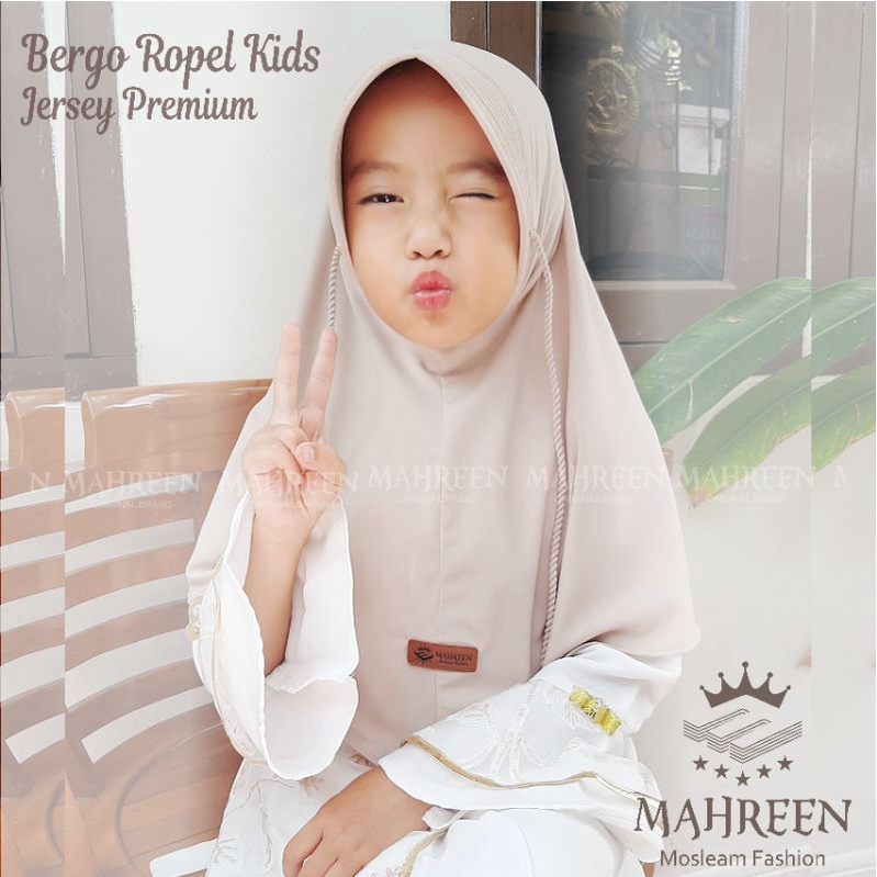 Ped Ropel tali kids ORI MAHREEN hijab anak sekolah TK SD kekinian jersey premium