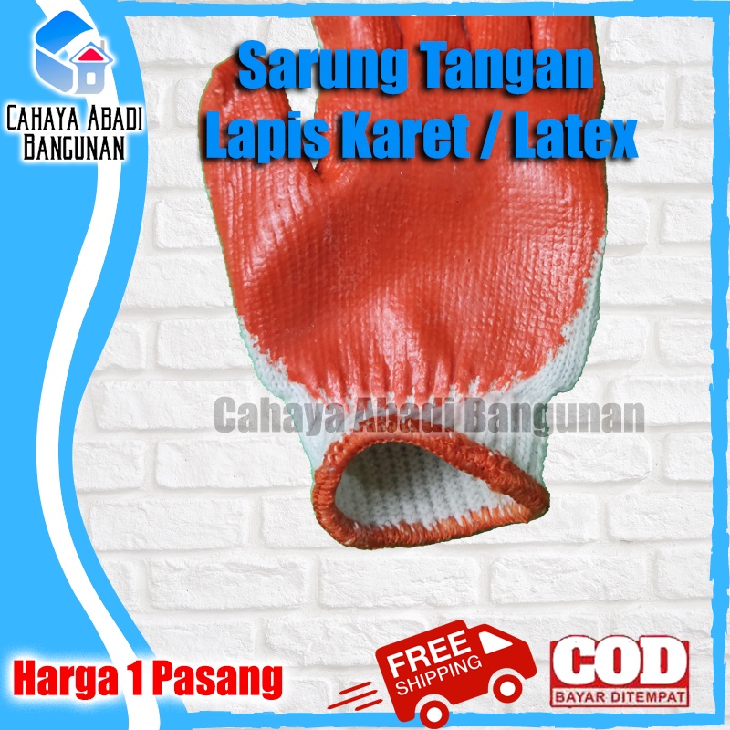 Sarung Tangan Lapis Karet | Kaos Tangan Angkat Kaca Alat Safety