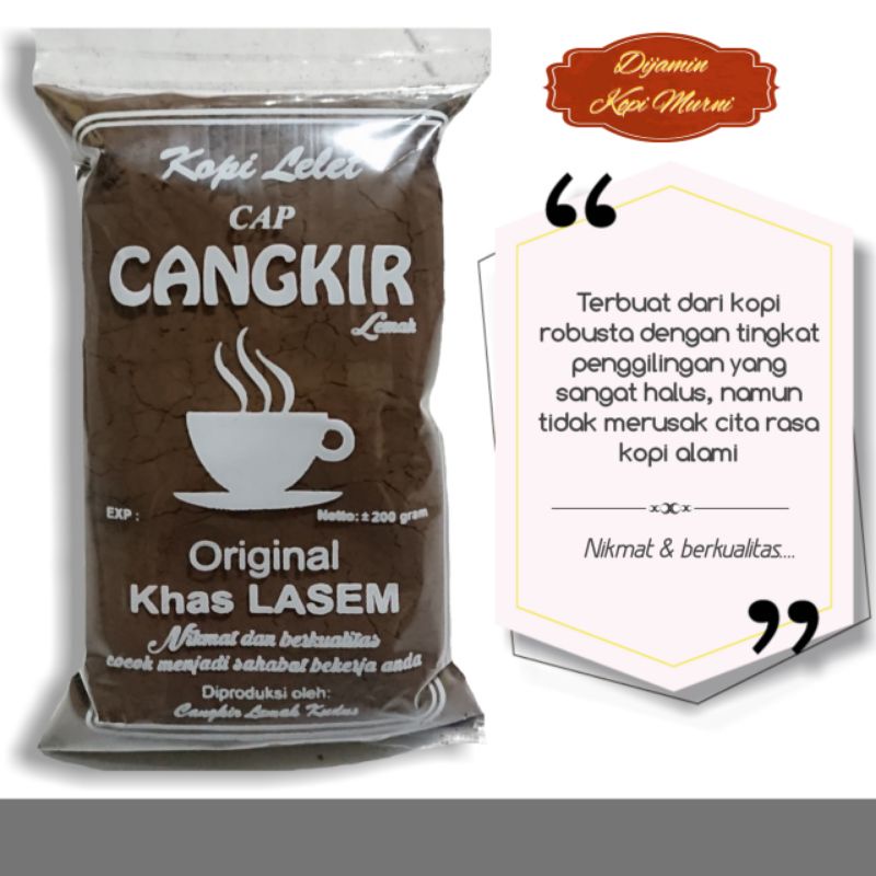 

Kopi lelet khas lasem cap cangkir lemah