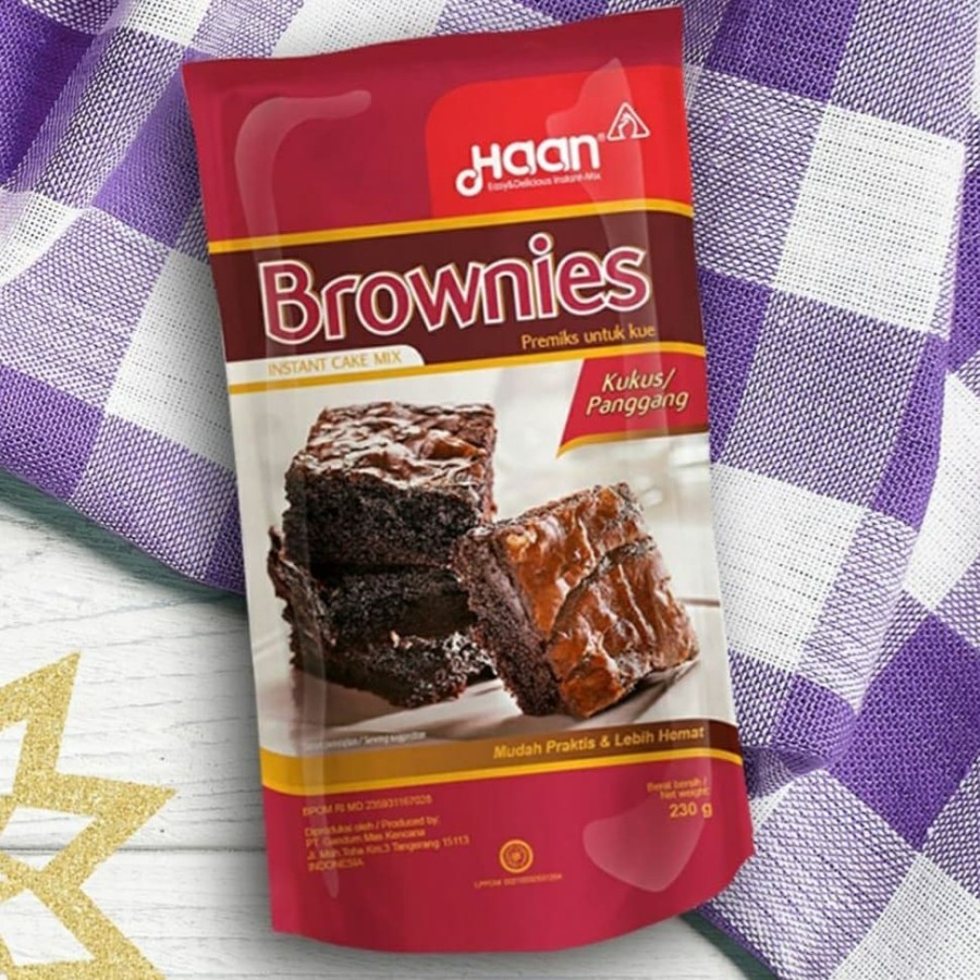 

HAAN Tepung Premix Brownis - Instant Brownies Cake Mix 200g