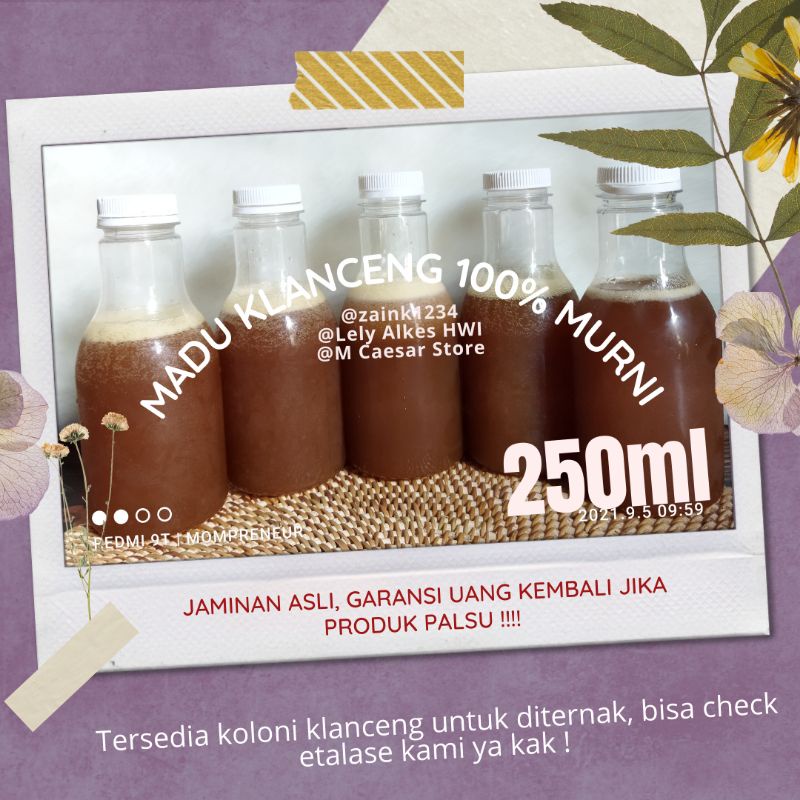 

MADU KLANCENG 250ml 100% MURNI GARANSI ASLI