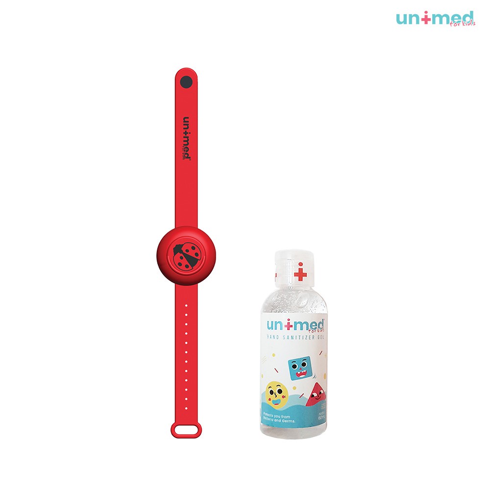 Unimed Kids Sanitizer Wristband Red Ladybug Gelang Sanitizer Anak dan Dewasa