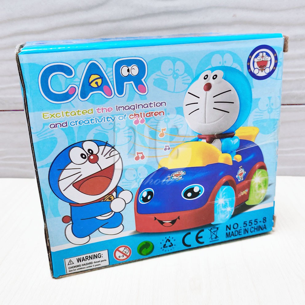 Mainan Anak Doraemon Music Car | Mobil Doraemon Musik Bump &amp; Go | Ada Lampu &amp; Musik | Mobil-mobilan