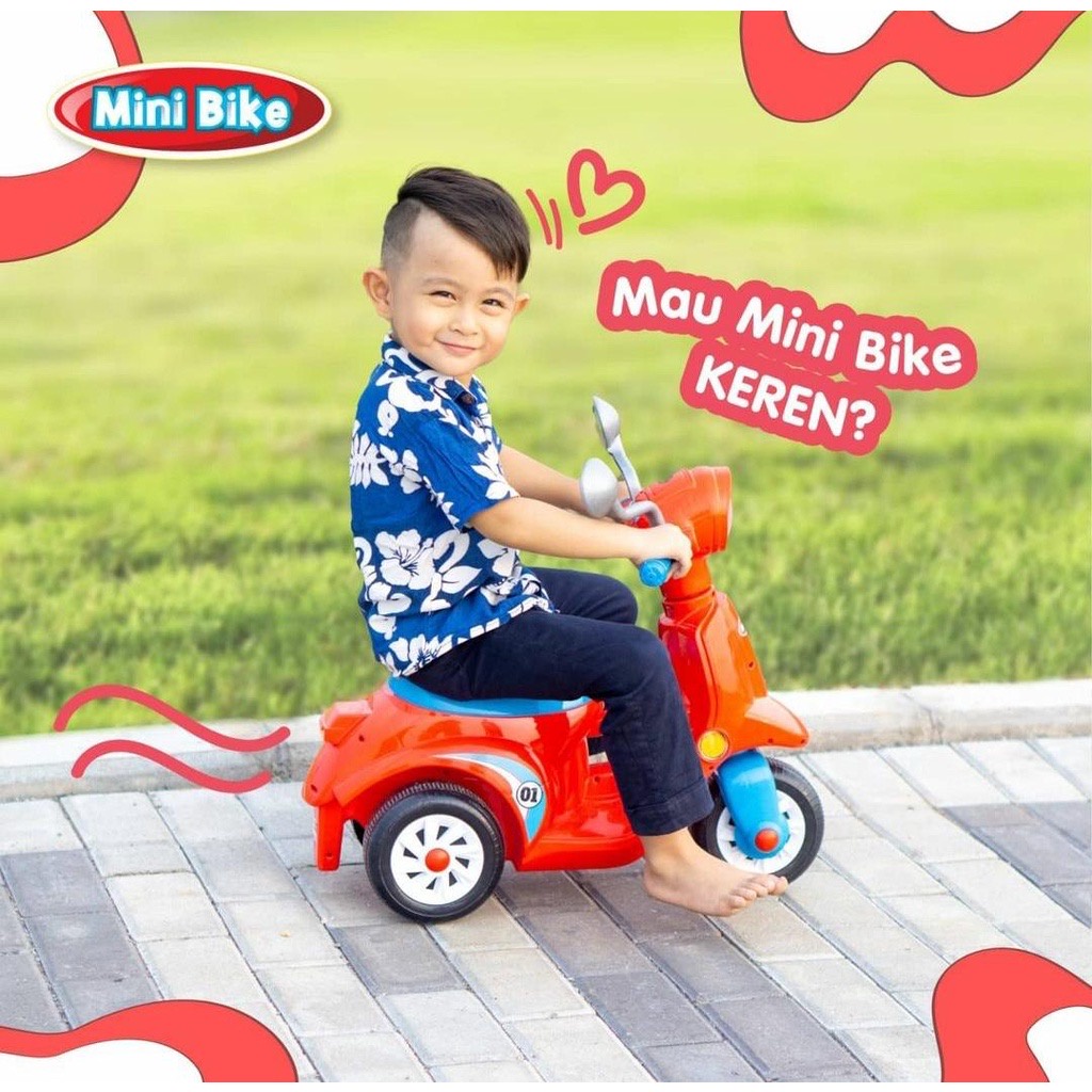 Sepeda Anak Roda 3 SHP 691 Mainan Motor Anak Bisa Dinaiki Scooter Mini Bike Musik