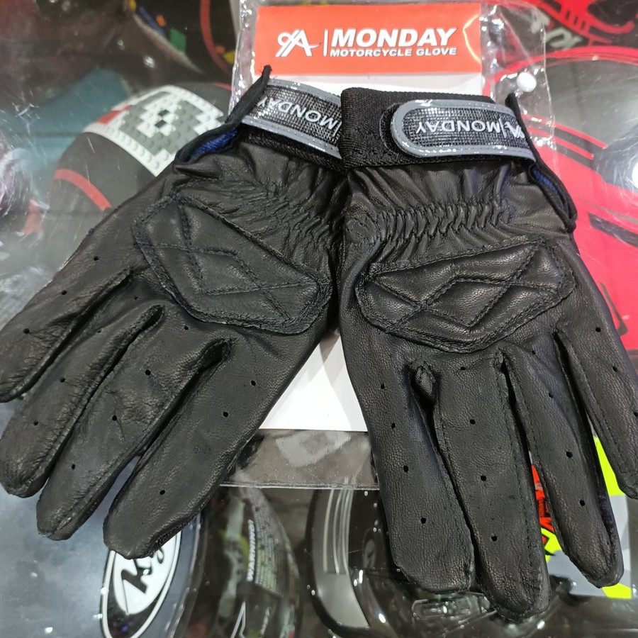 Sarung Tangan Kulit Monday FULL FINGER/Sarung Tangan Motor Premium/Sarung Tangan Kulit Murah/Motorcycle Gloves