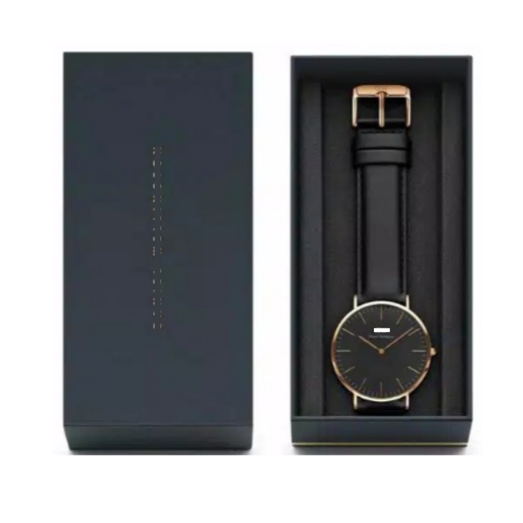 Jam Tangan WD Couple Pria Wanita Strap Kulit Premium CLassic + Box Model Korea jm Tagan Wanit Peremp