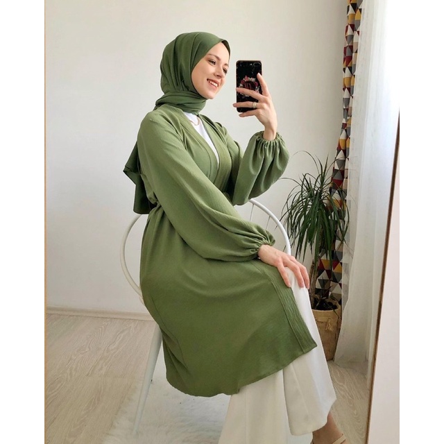 (KJI) CARDIGAN ORAMI DAILY OUTER CARDI TALI WANITA MOSCREPE PREMIUM
