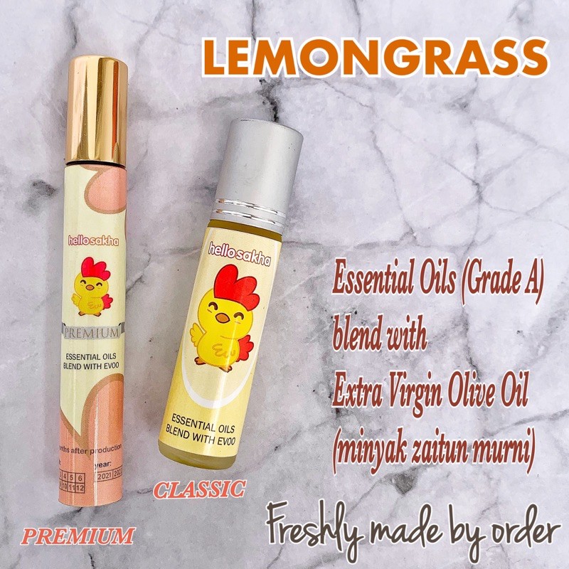 LEMONGRASS Essential Oil + Evoo / minyak zaitun / Obat herbal alami anak penambah nafsu makan