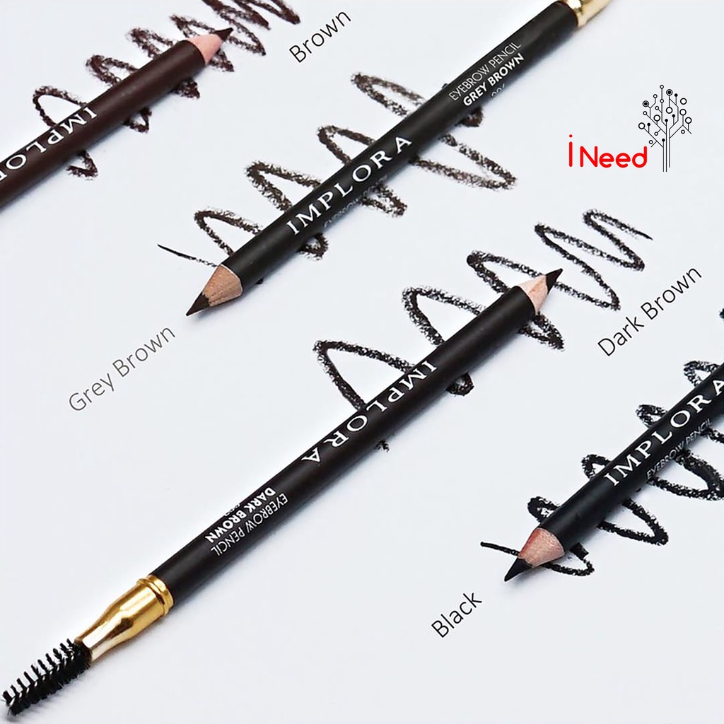 (INEED) BPOM PENSIL ALIS IMPLORA / EYEBROW PENCIL - brown | black | silver | grey brown | dark brown