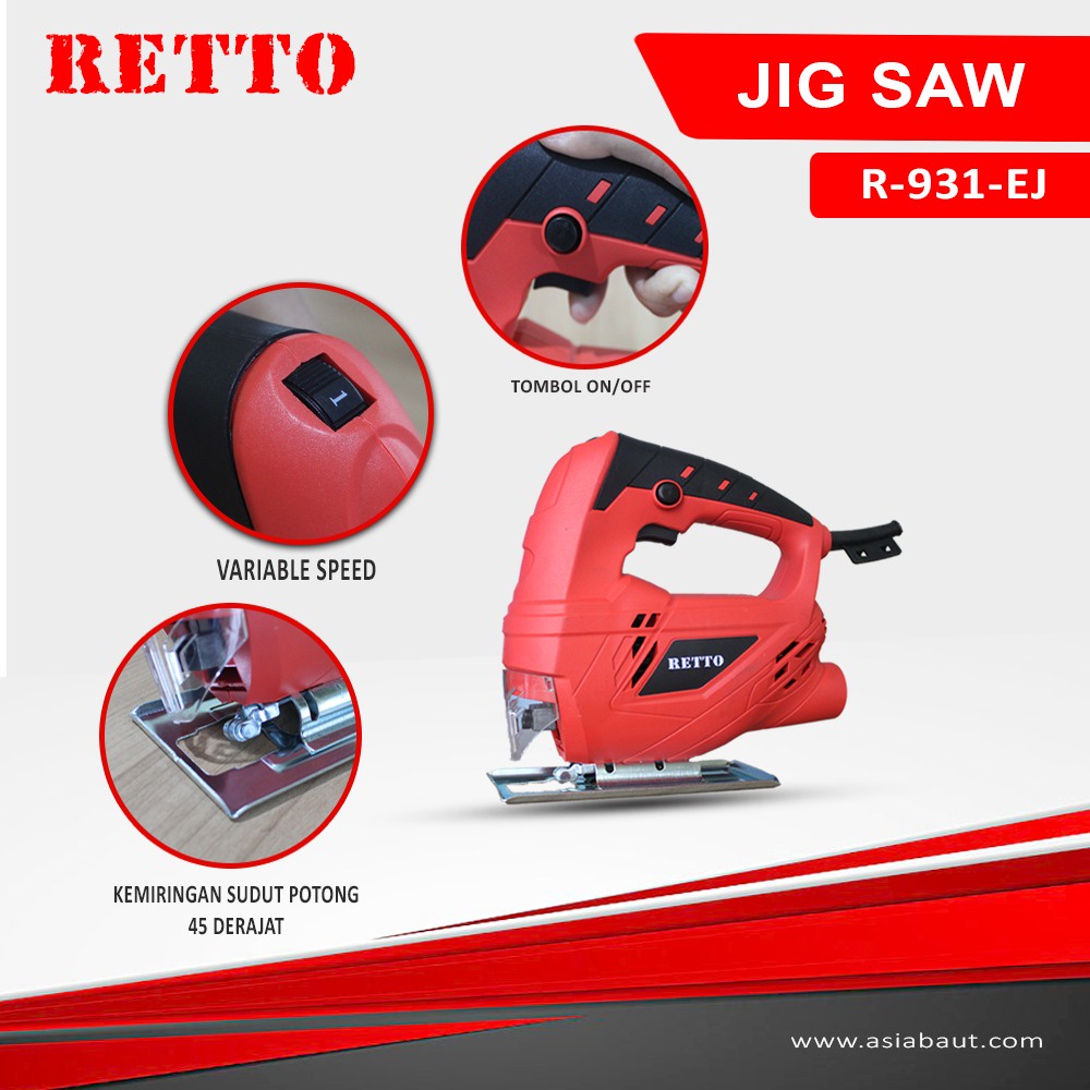 Mesin Gergaji kayu Jig Saw Retto R-931-EJ