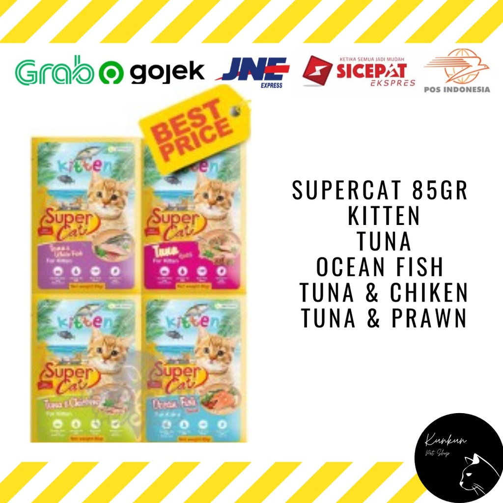 SUPER CAT 85GR KITTEN - TUNA / OCEAN FISH (WET CAT FOOD)