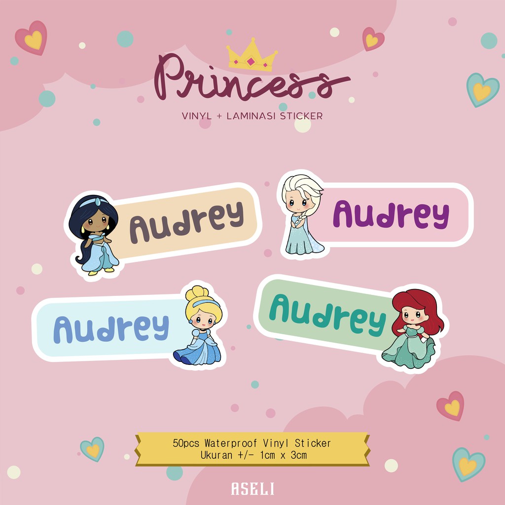 

mh Stiker Label Nama Anak Tahan Air Custom Nama Untuk Botol Alat Sekolah