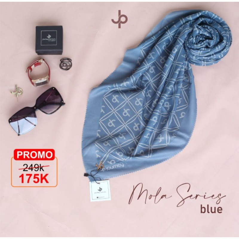 Mola blue by Journey Scarves