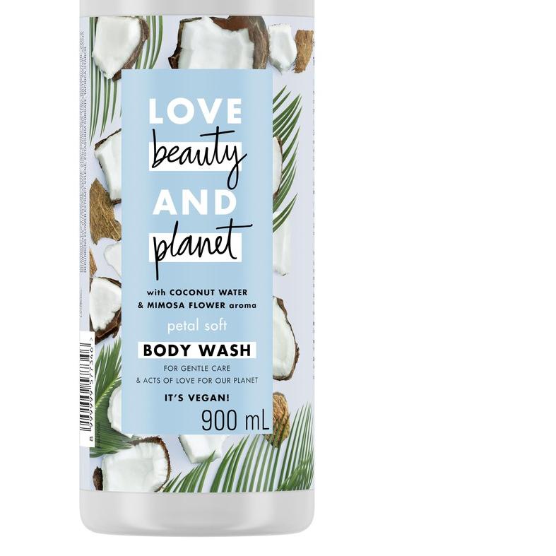 ☇ Love Beauty & Planet Sabun Mandi Coconut Water & Mimosa Body Wash for Gentle Care 900ml ✻