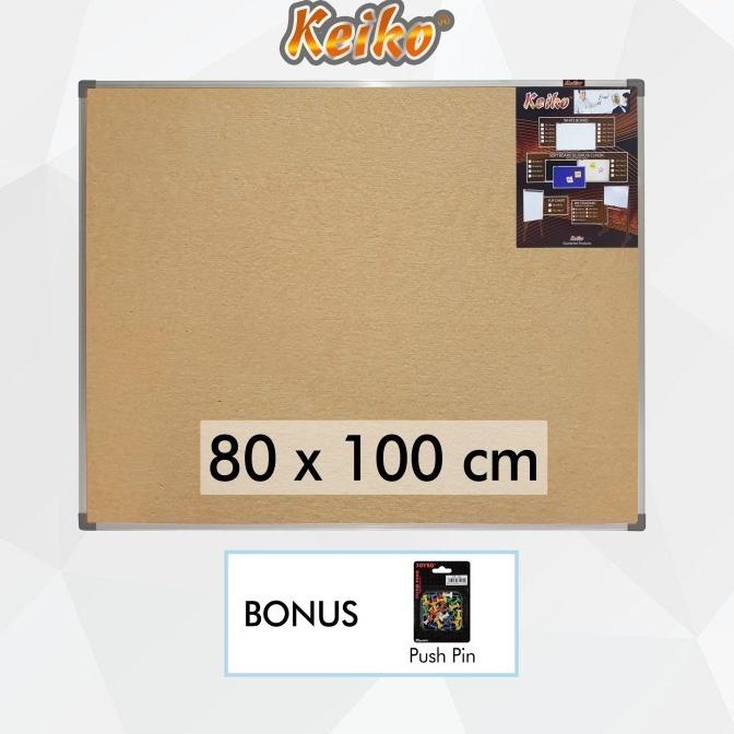 

Softboard Cork Pin Board / Papan Mading Gantung Keiko 80 x 100 cm