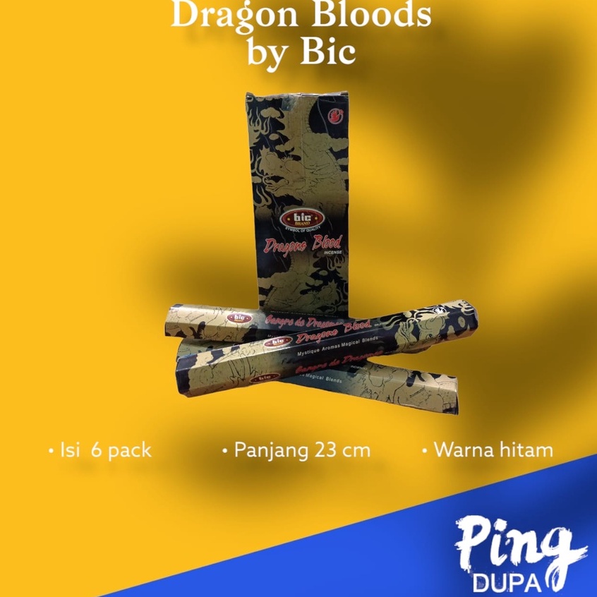 Per Slop Dupa Hio Dragon Bloods Darah Naga Hexa by Bic India Isi 20 Batang