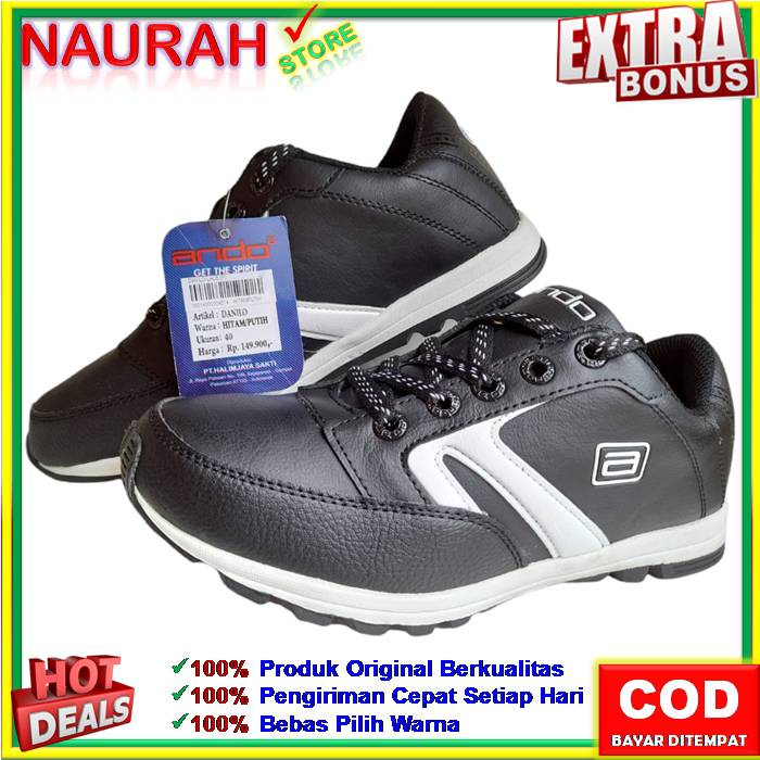 SEPATU PRIA ANDO KAIRO DANILO FURY &amp; MIRROR ORIGINAL SNEAKER SPORTY SEKOLAH KULIAH CASUAL  KUALITAS PREMIUM ANTI SLIP