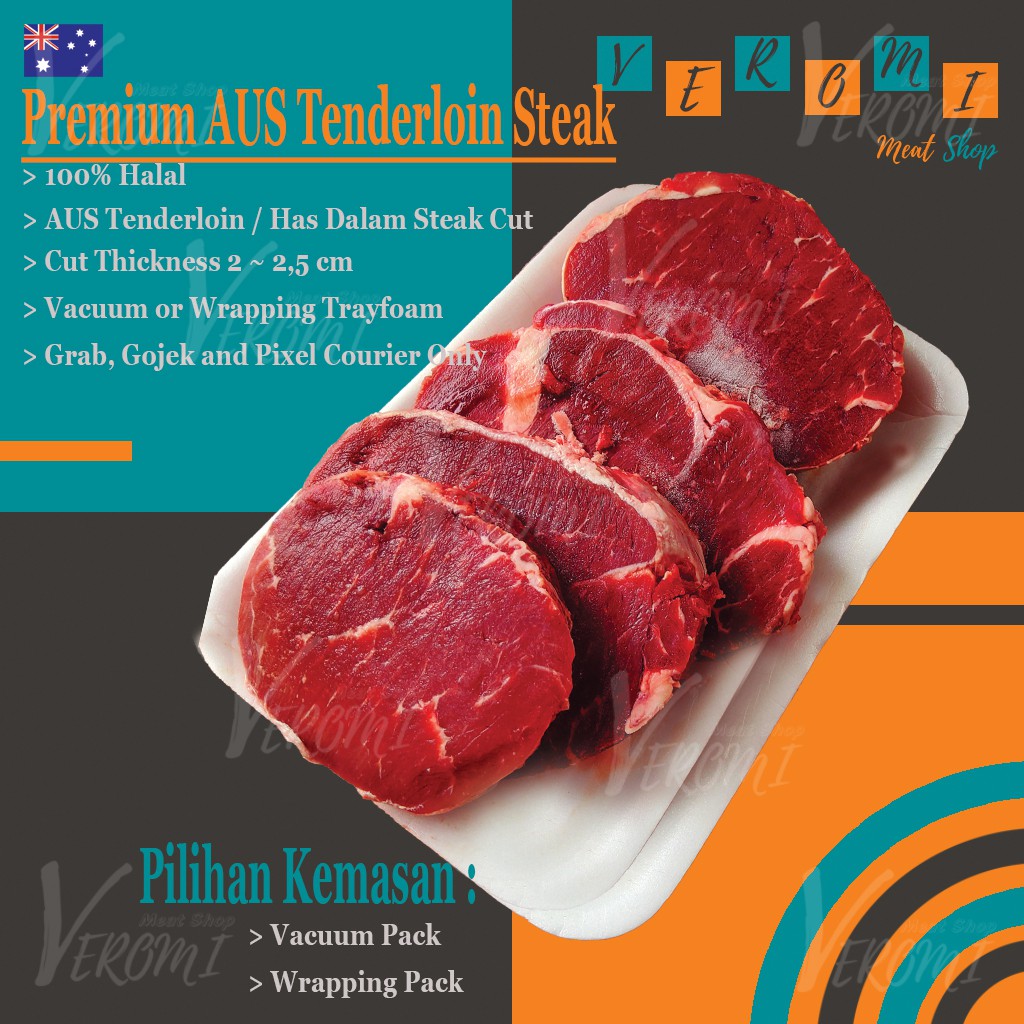 

PREMIUM AUS TENDERLOIN STEAK / DAGING SAPI HAS DALAM PREMIUM STEAK