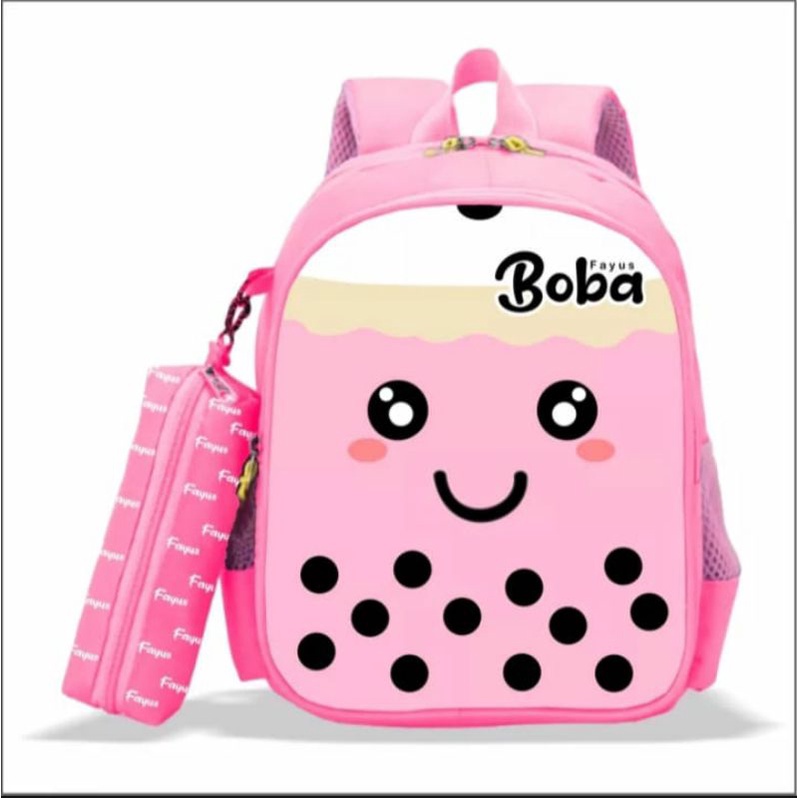 Tas Ransel Anak Sekolah Tk Sd Motif Boba Kekinian