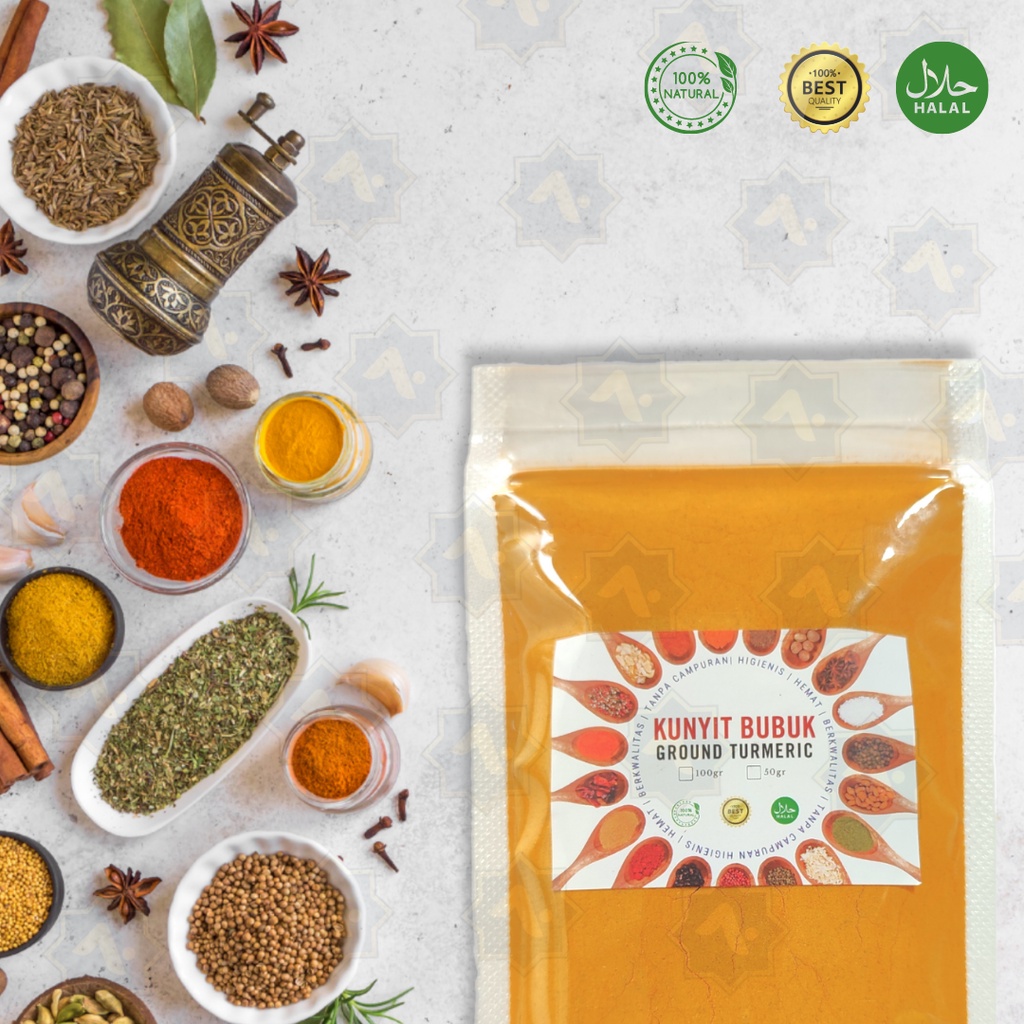 

Kunyit Bubuk Asli Tanpa Campuran – Curcuma Powder - Rempah JSR - 100% Murni tanpa campuran