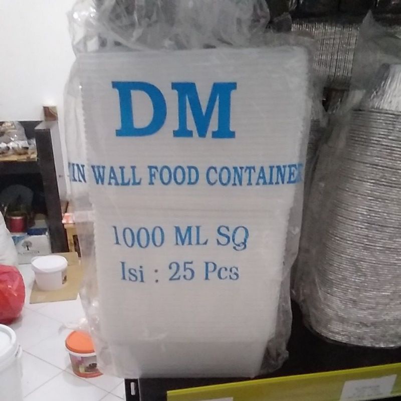 dm thinwall cup plastik 1000ml 5pcs