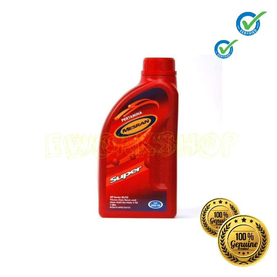 OLI PERTAMINA MESRAN SUPER 20W-50 4T 0,8 L 100% Original Product