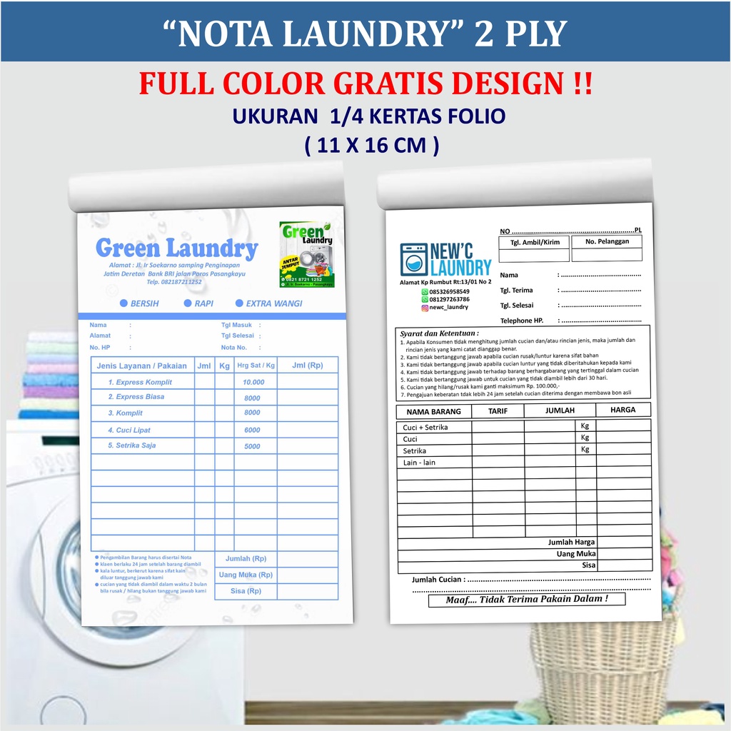 

nota laundry costum free design