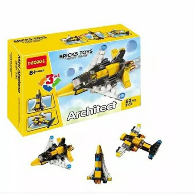 Decool 3103 Architect series 3 in 1 Mini AirPlane Model 3D