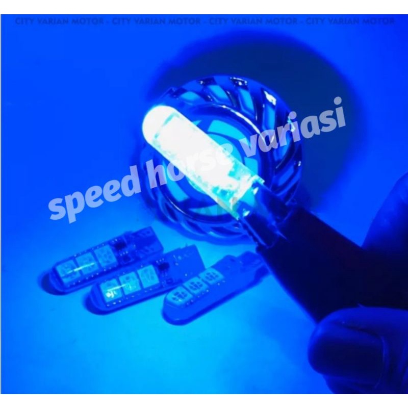 Paket promo Lampu stop belakang Projie Led rainbow+4pcs lampu Sen jelly kedip flash Led T10 6 mata