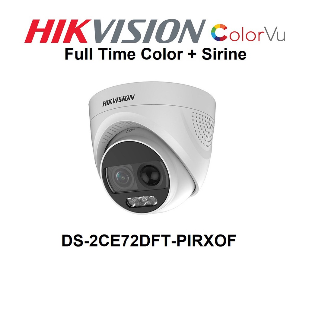 CCTV Indoor 2mp Hikvision 2CE72DFT-PIRXOF Full Time Color + Sirine
